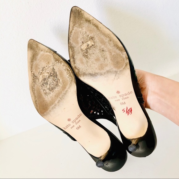 SOLD⚡️KATE SPADE⚡️Bow Patent Leather Slingback Heels_6M - Picture 6 of 8